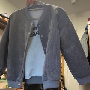 Men's Grey Corduroy Jacket